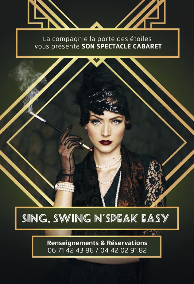 affiche spectacles cabaret sing swing speak easy