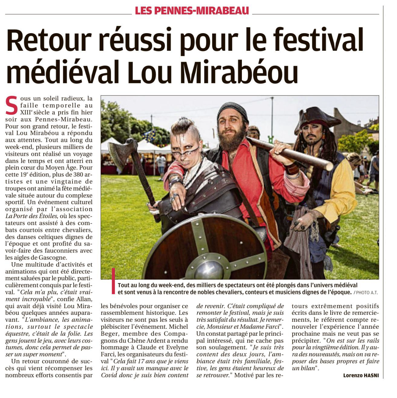 La Provence : Retour réussi pour le festival Lou Mirabeou 2022