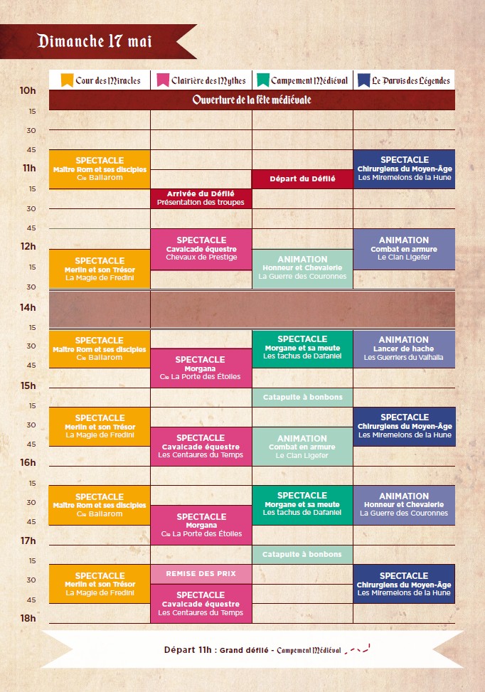 programme 17 mai