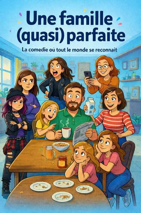 Pièce de théâtre une famille quasi parfaite, la porte des etoiles les pennes mirabeau